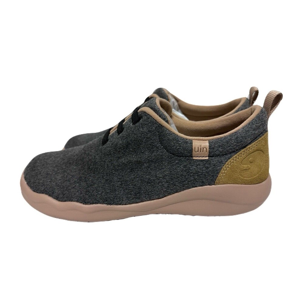 NEW UIN Womens Size 10.5 Wool Segovia Comfort & Walking Sneaker Shoes Deep Grey - Picture 6 of 11